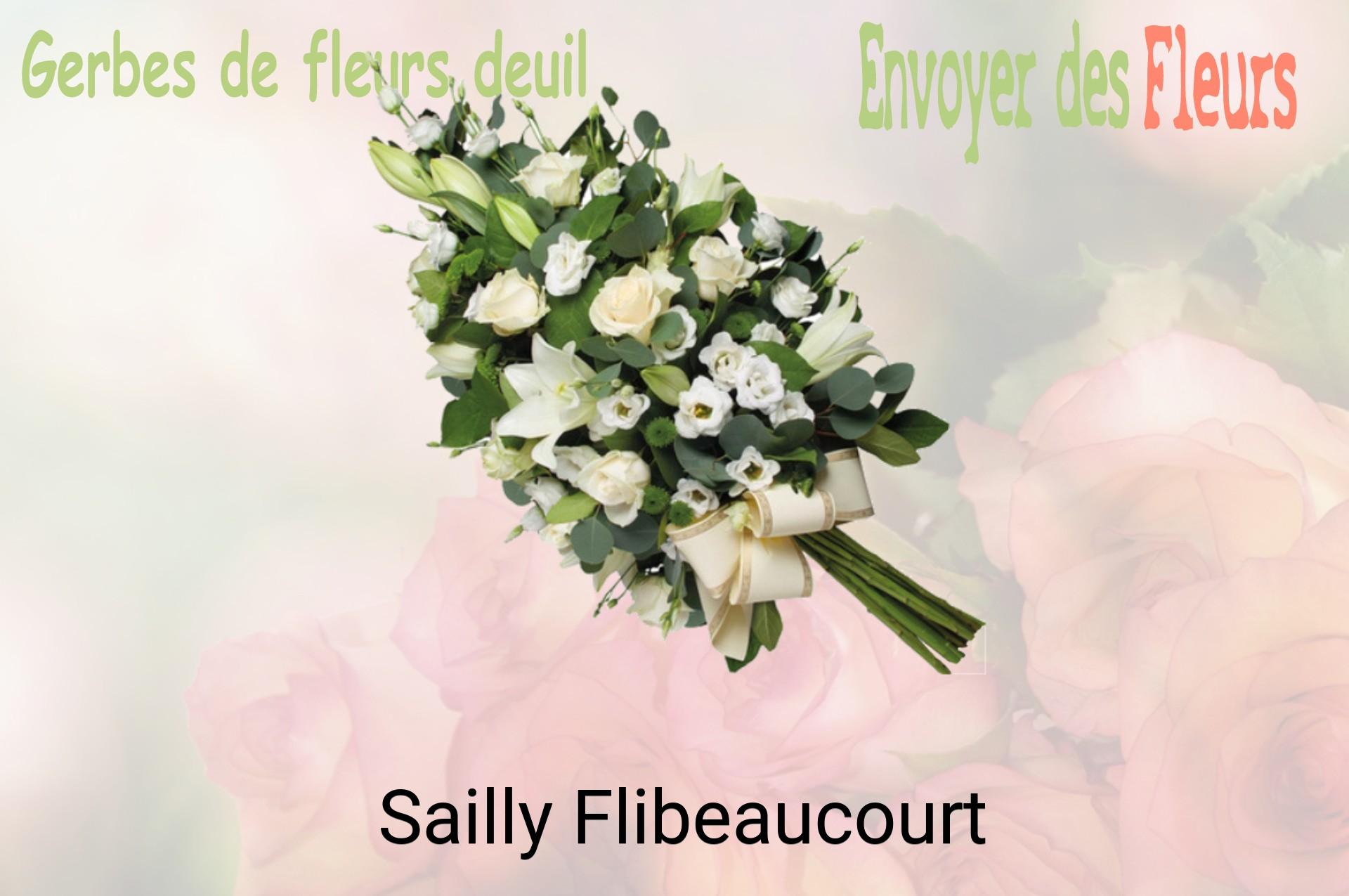 Gerbe de fleurs de deuil livrée à Sailly-Flibeaucourt